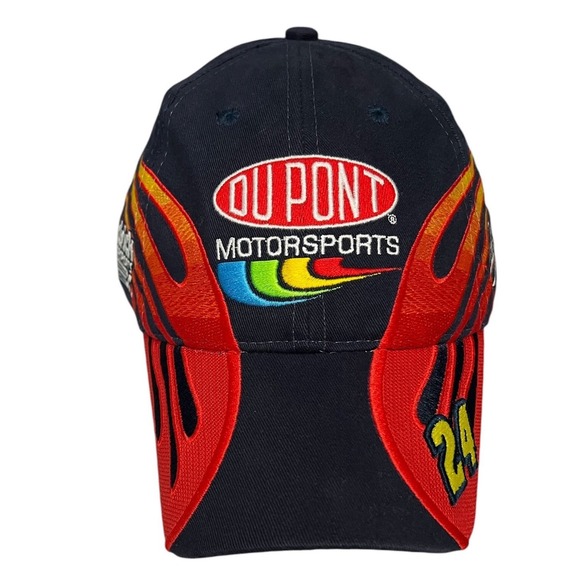 Jeff Gordon 24 DuPont Motorsports NASCAR Hat Chase Authentics Flame Navy Cap